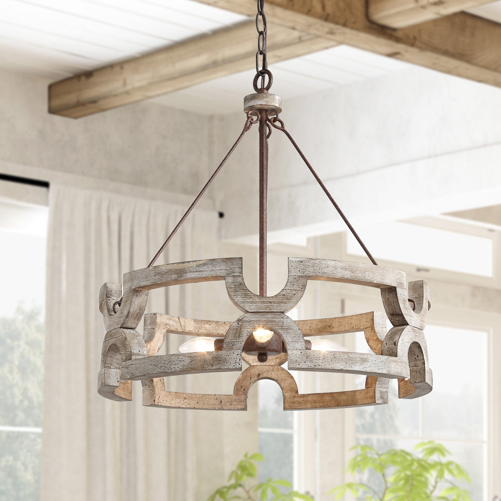 Evelan Individual Creativity Hand-carved Wood Chandelier - Letslighting