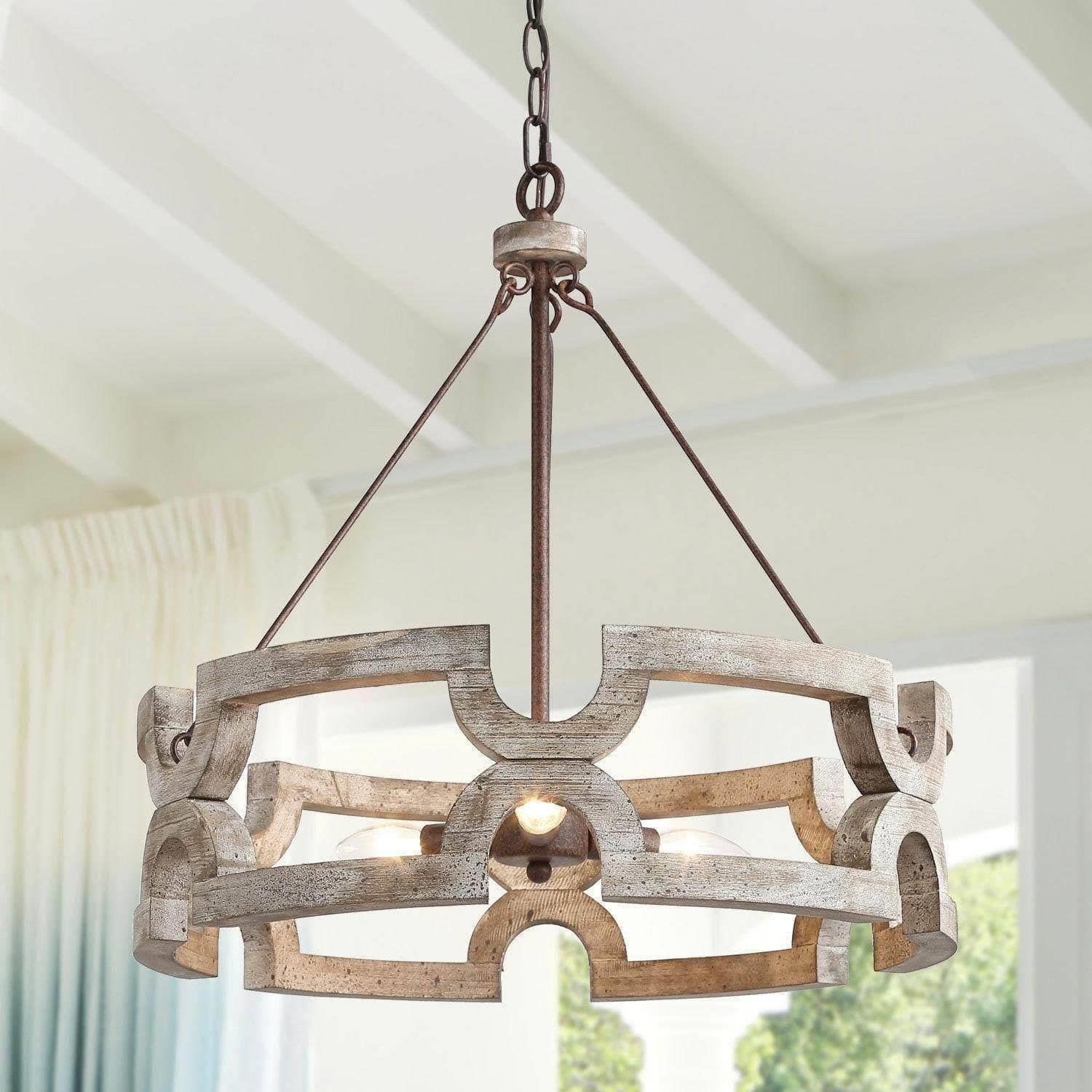 Evelan Individual Creativity Hand-carved Wood Chandelier - Letslighting