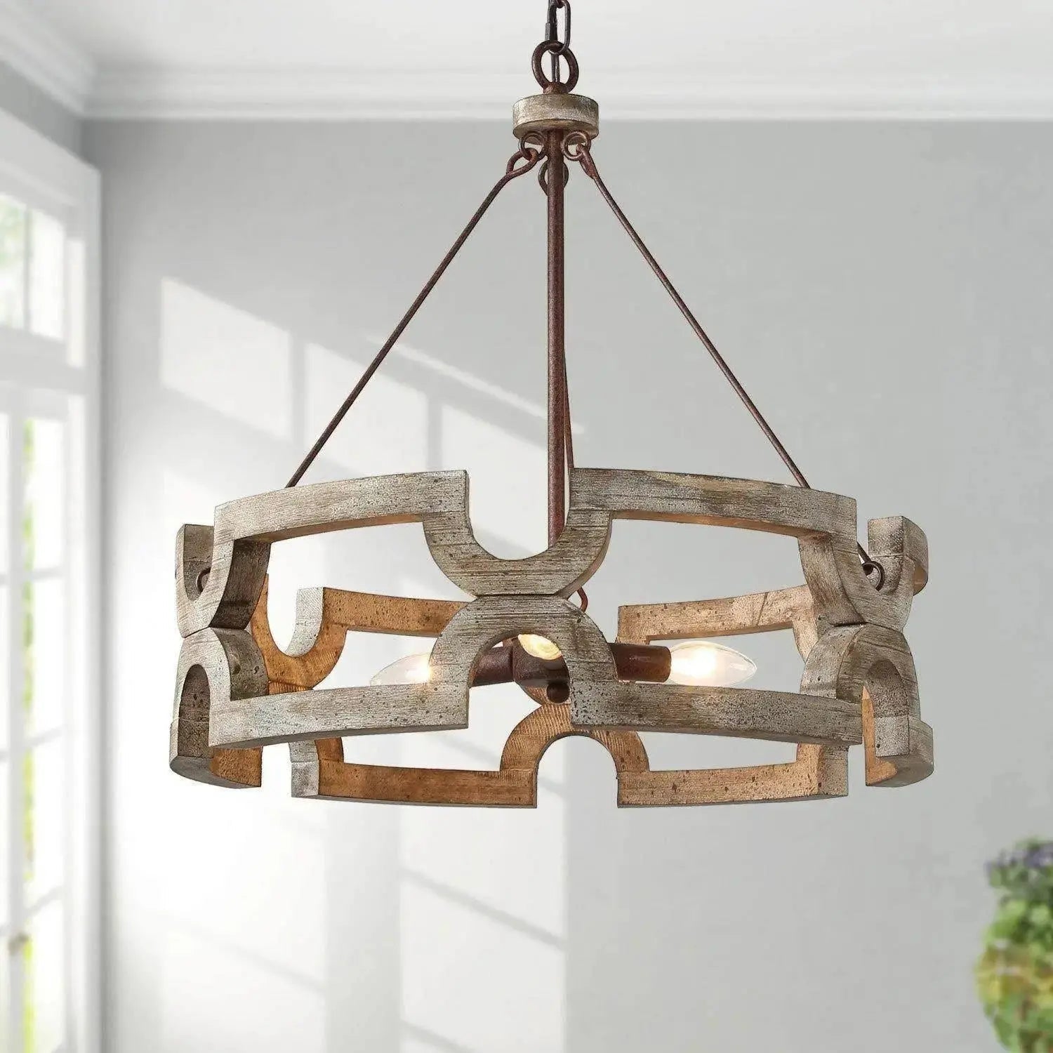 Evelan Individual Creativity Hand-carved Wood Chandelier - Letslighting
