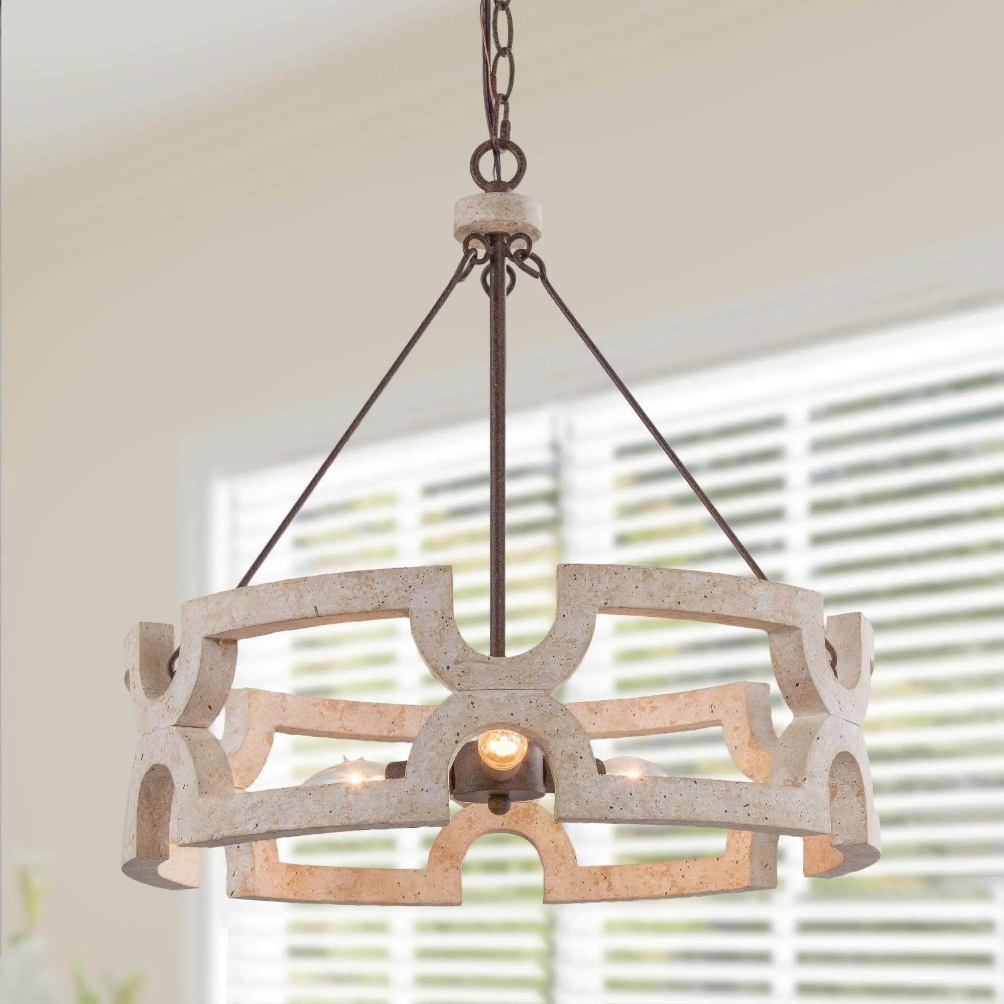 Evelan Individual Creativity Hand-carved Wood Chandelier - Letslighting