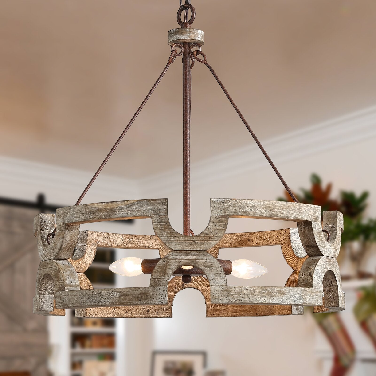 Evelan Individual Creativity Hand-carved Wood Chandelier - Letslighting