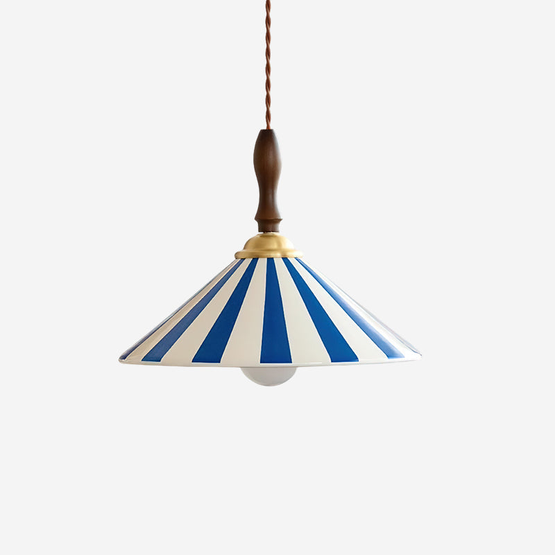 Jollycap Pendant Lamp Striped Ceramic Shade - Letslighting