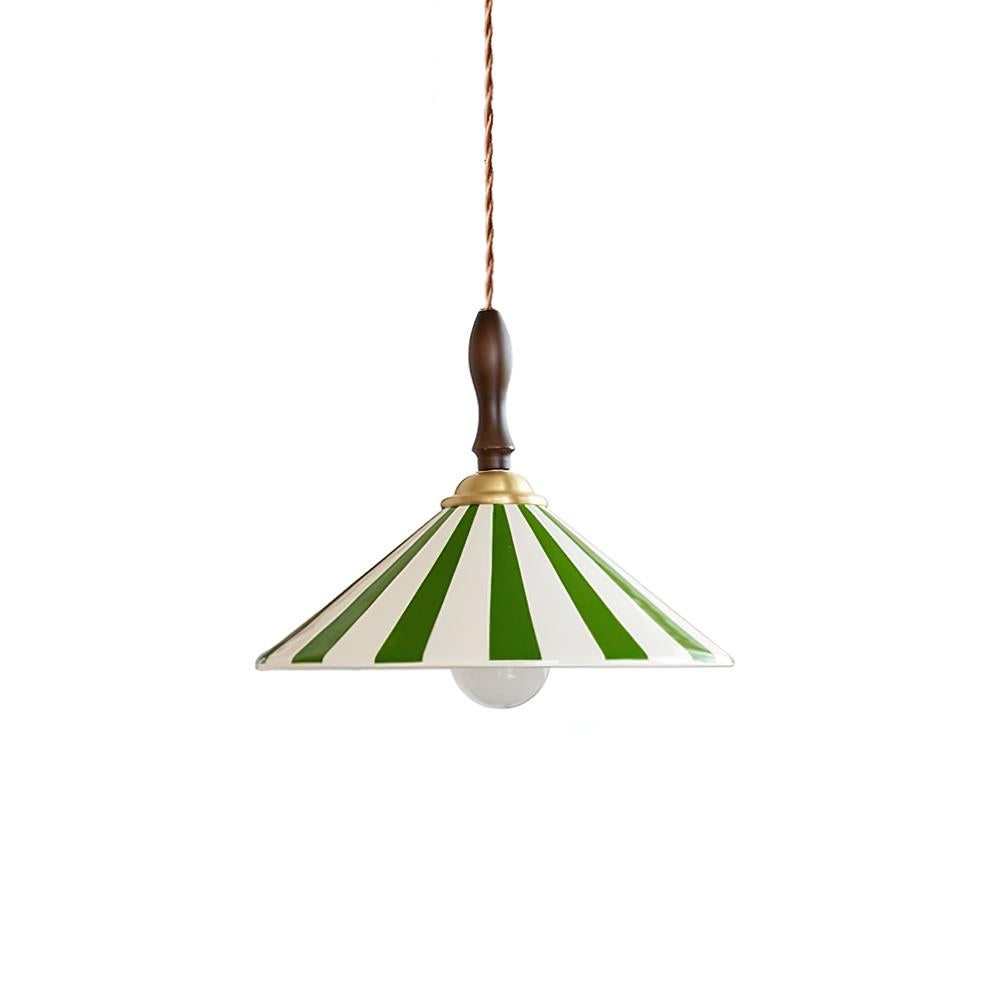Jollycap Pendant Lamp Striped Ceramic Shade - Letslighting