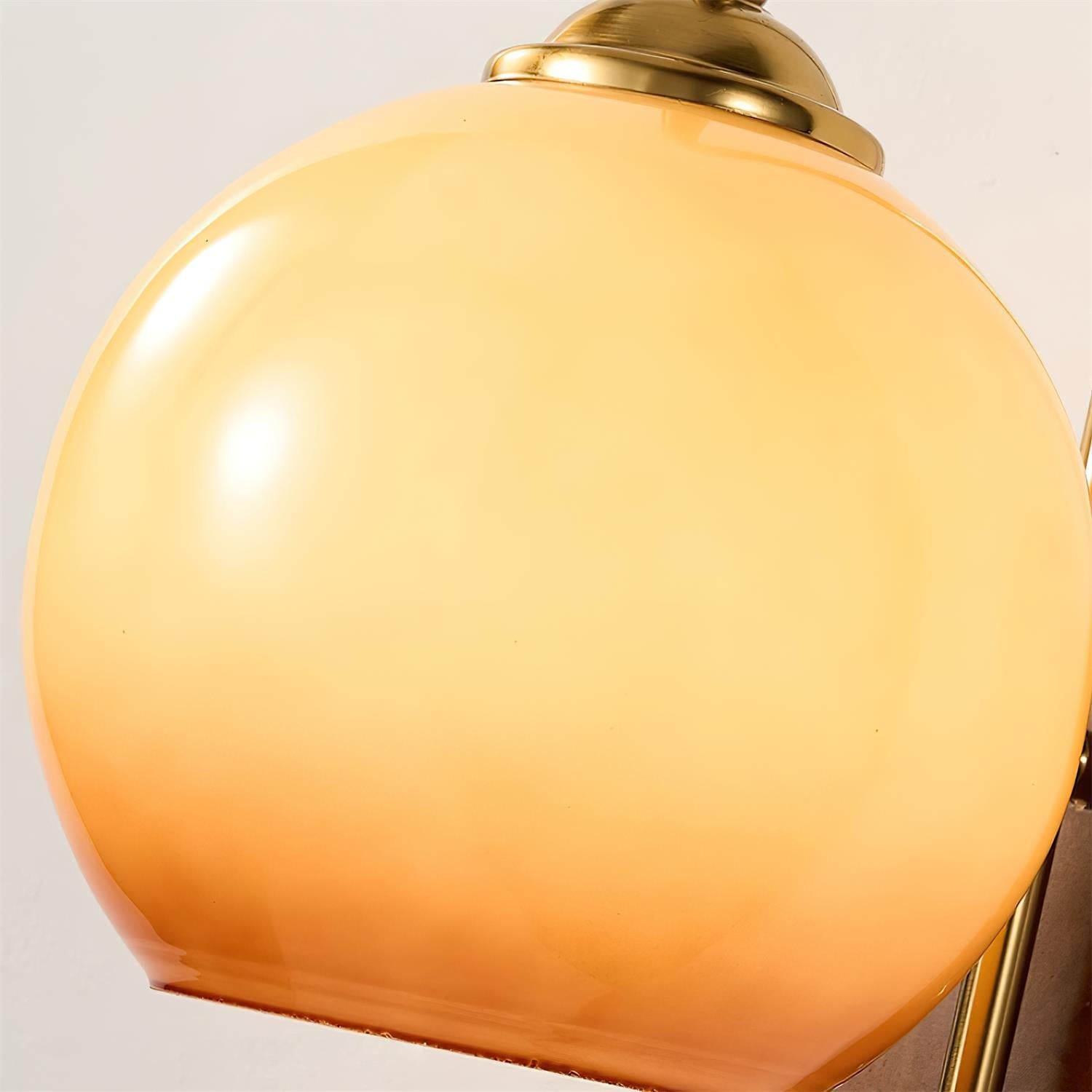 Wall Lamp and Glass Smooth Globe with Wooden Backplate - Letslighting