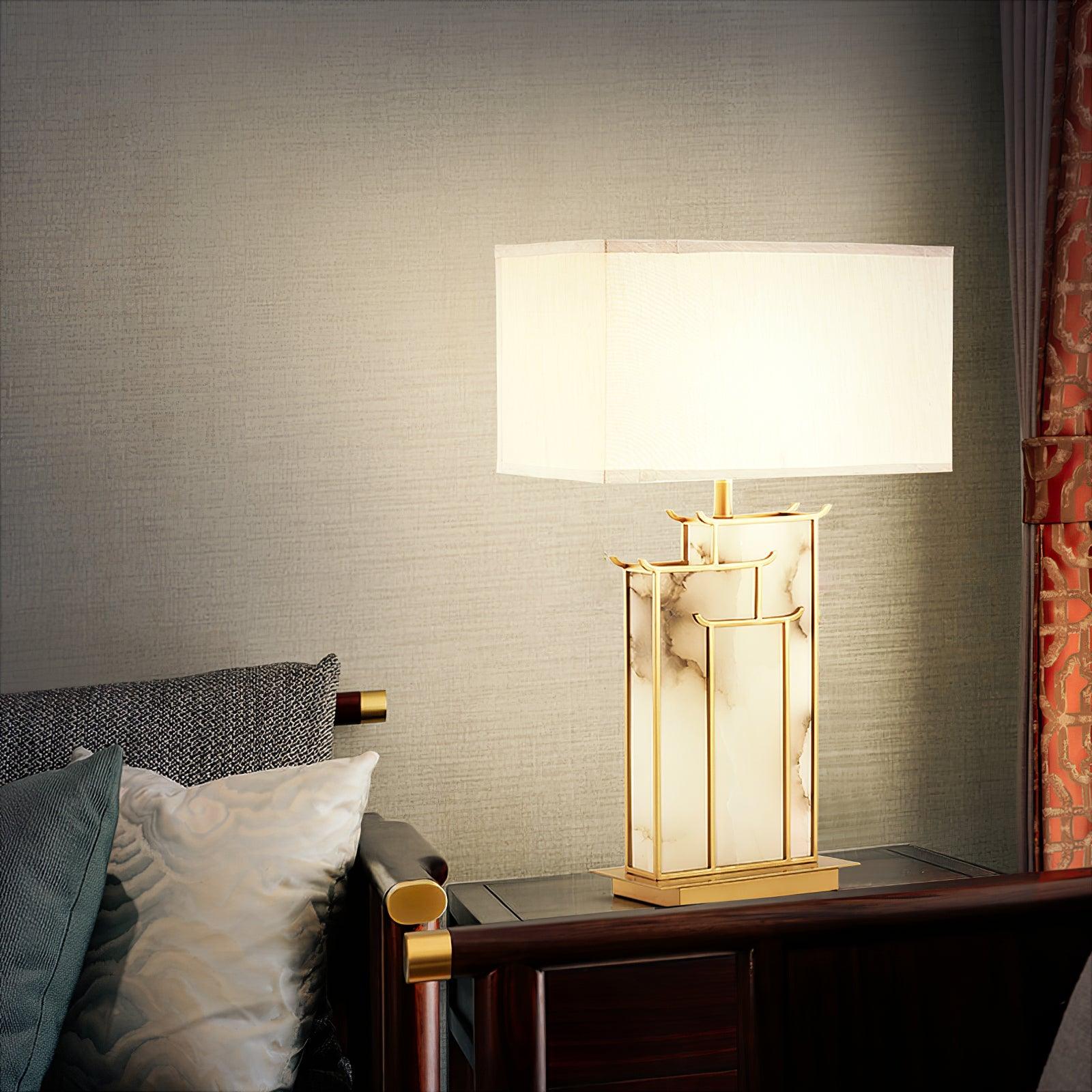 Nysilor Rectangular Glass Table Lamp - Letslighting