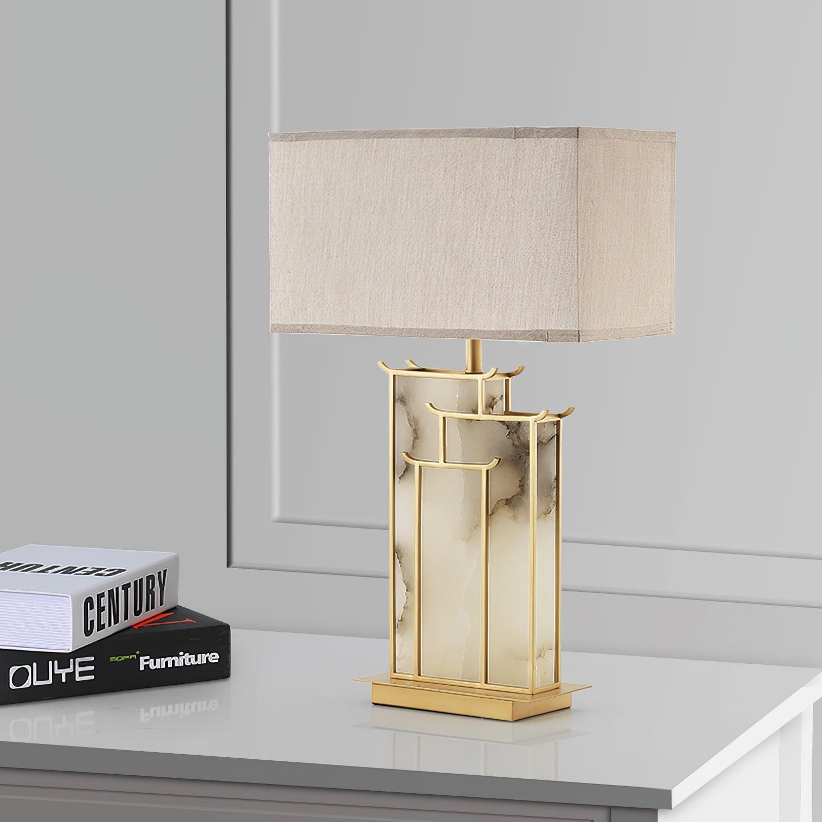 Nysilor Rectangular Glass Table Lamp - Letslighting