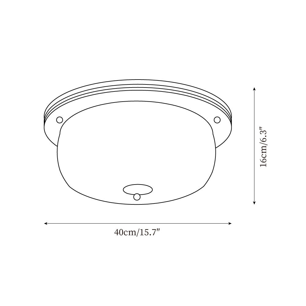 Ceiling Light Glass Flush Mount Modern Minimalist Walnut Brown - Letslighting
