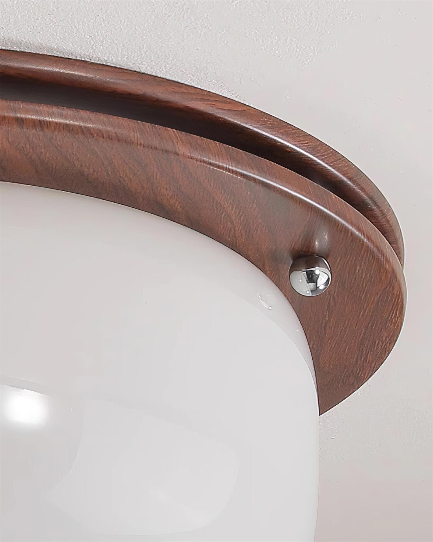 Ceiling Light Glass Flush Mount Modern Minimalist Walnut Brown - Letslighting