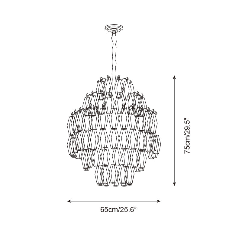 Kaelis Chandelier Tiered Prism Cascade - Letslighting