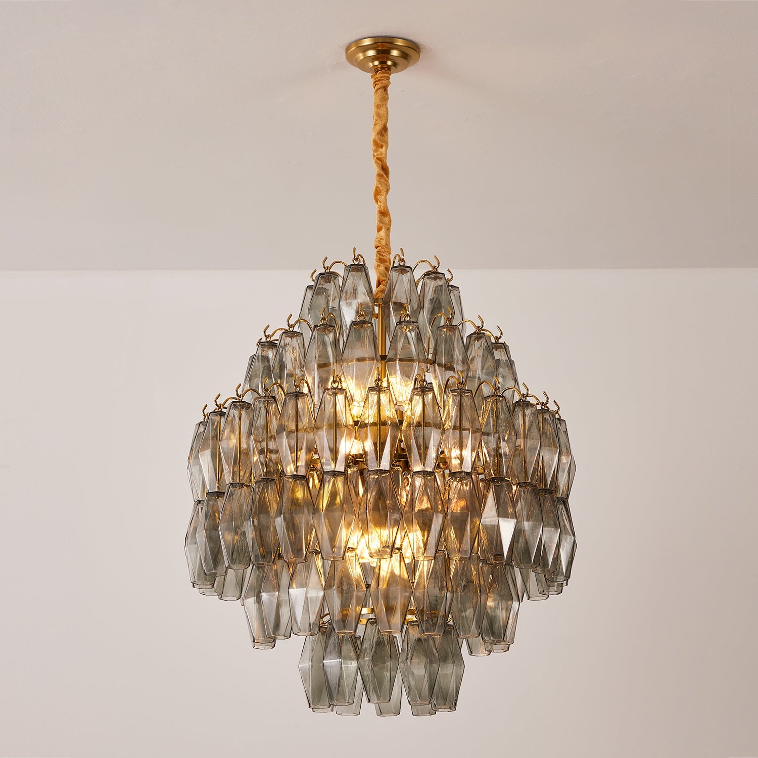 Kaelis Chandelier Tiered Prism Cascade - Letslighting