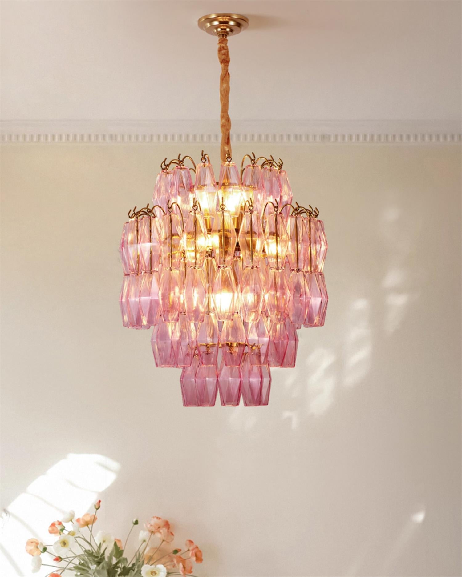 Kaelis Chandelier Tiered Prism Cascade - Letslighting