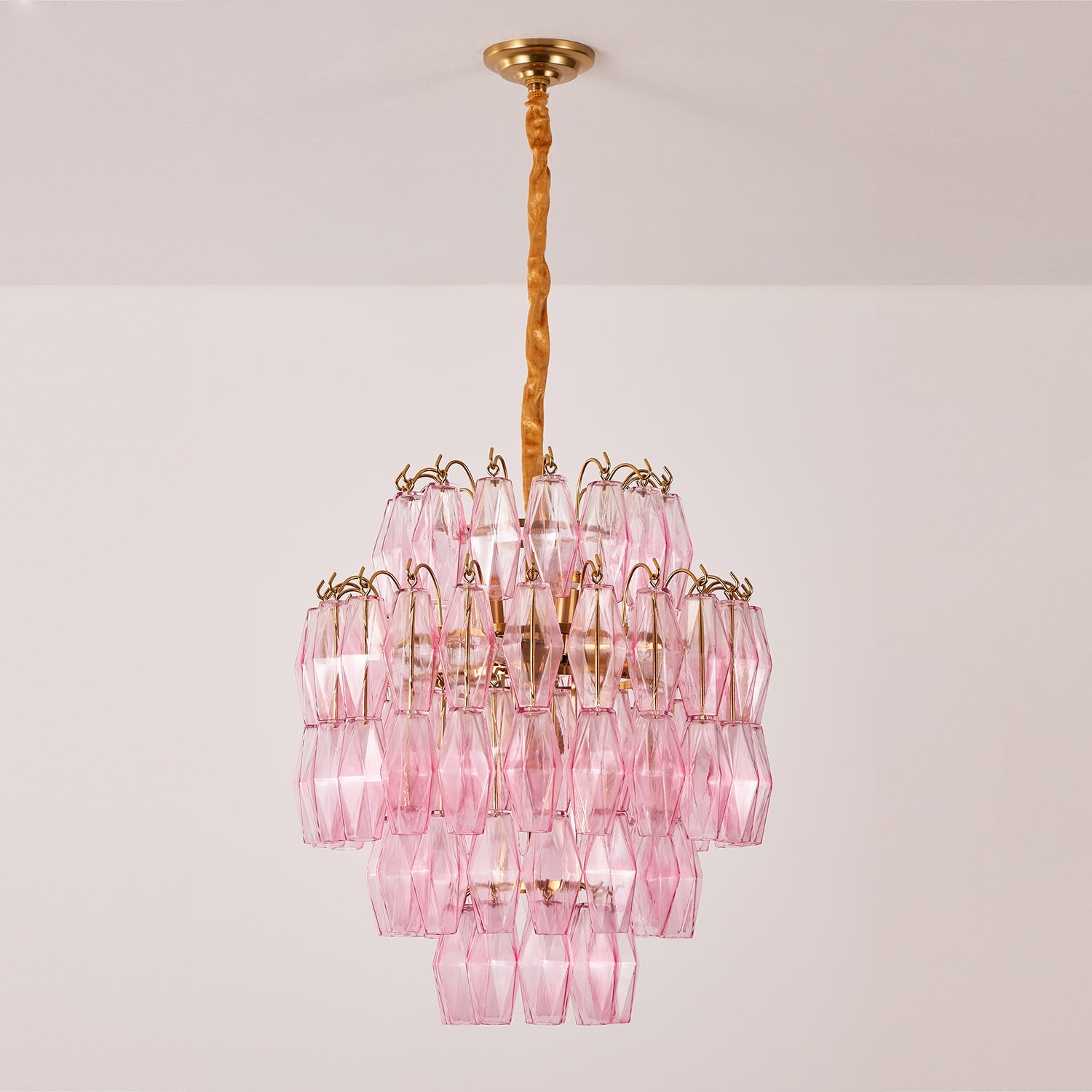 Kaelis Chandelier Tiered Prism Cascade - Letslighting