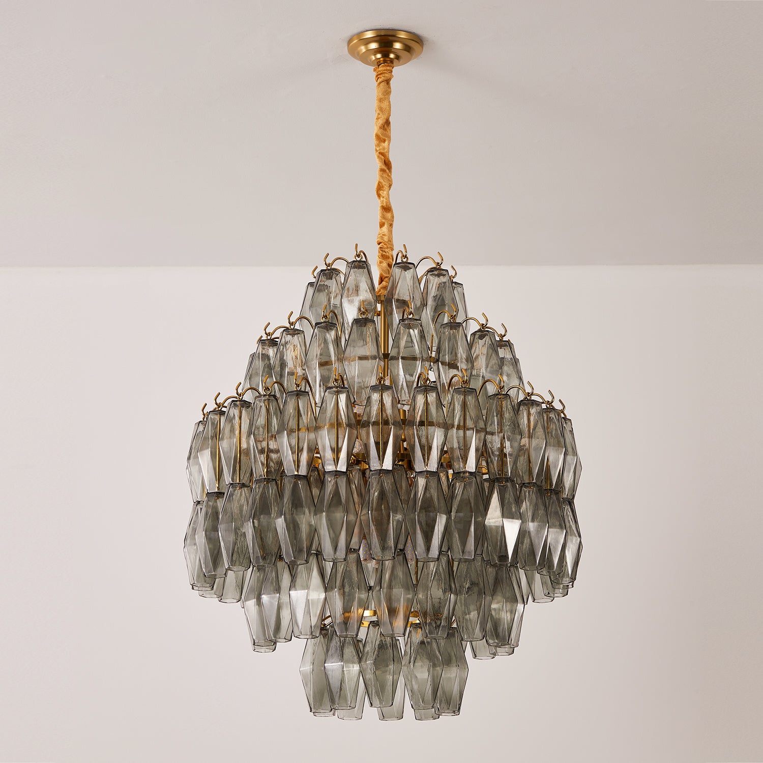 Kaelis Chandelier Tiered Prism Cascade - Letslighting