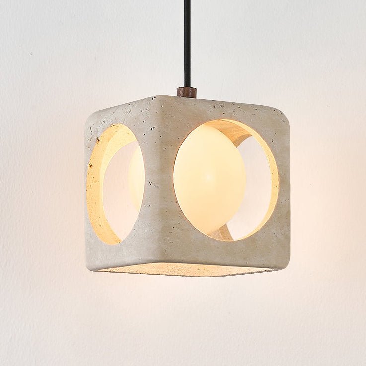 Kaelis Modern Travertine Pendant Light