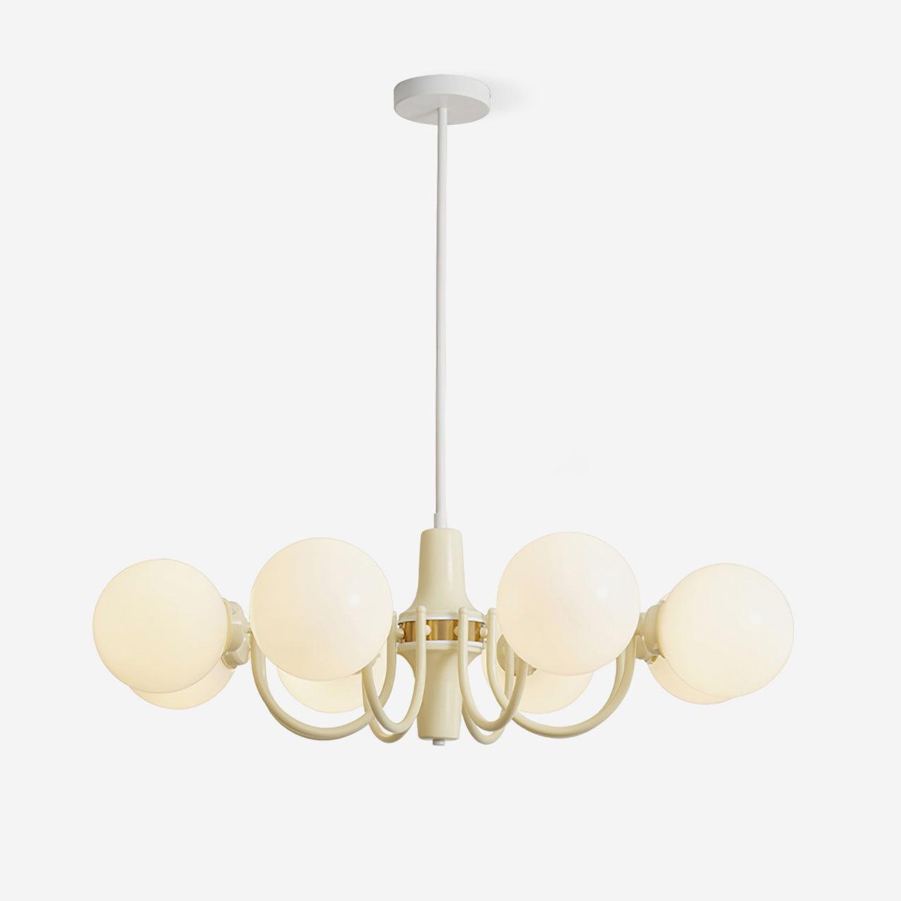 Aira Glass Chandelier Cream Hue - Letslighting