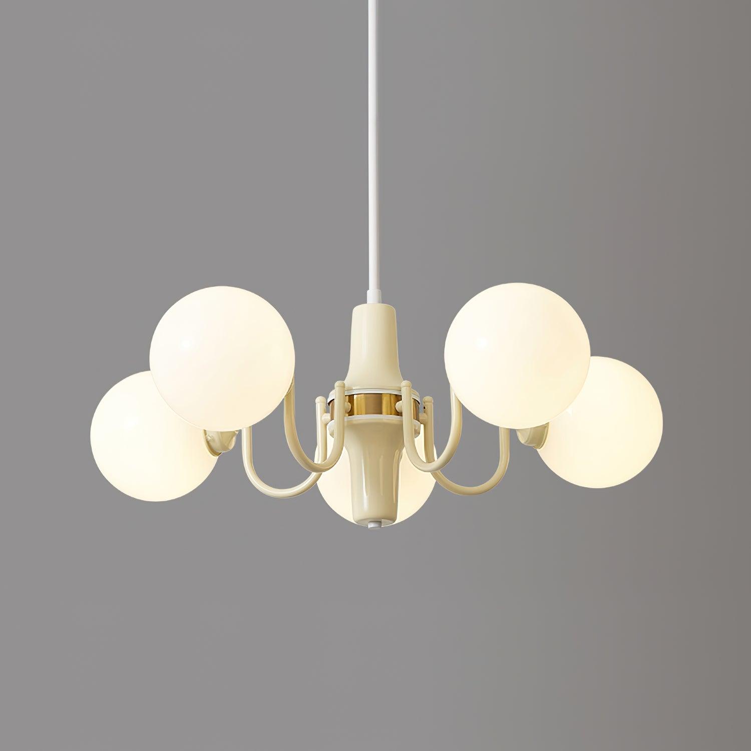 Aira Glass Chandelier Cream Hue - Letslighting