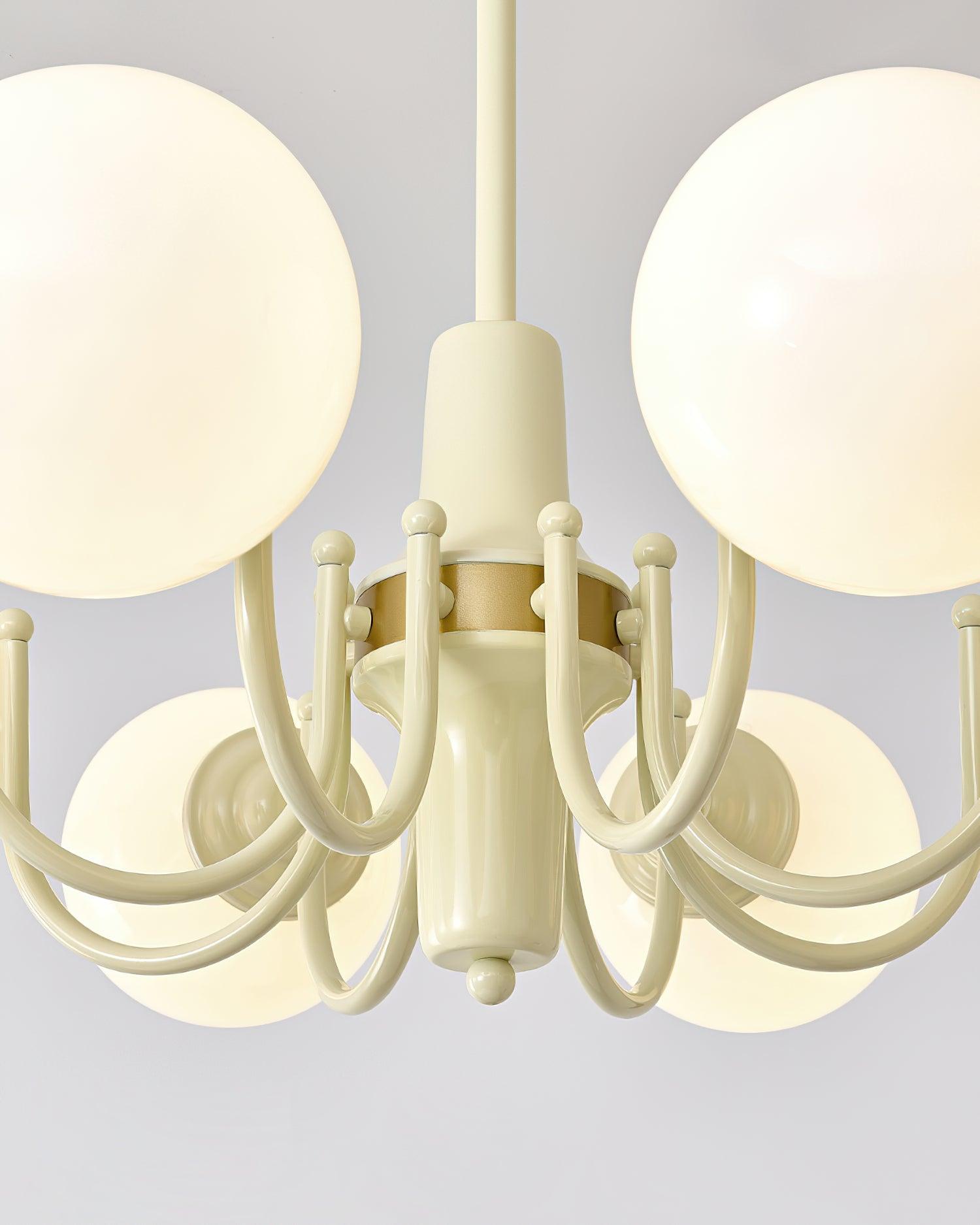 Aira Glass Chandelier Cream Hue - Letslighting