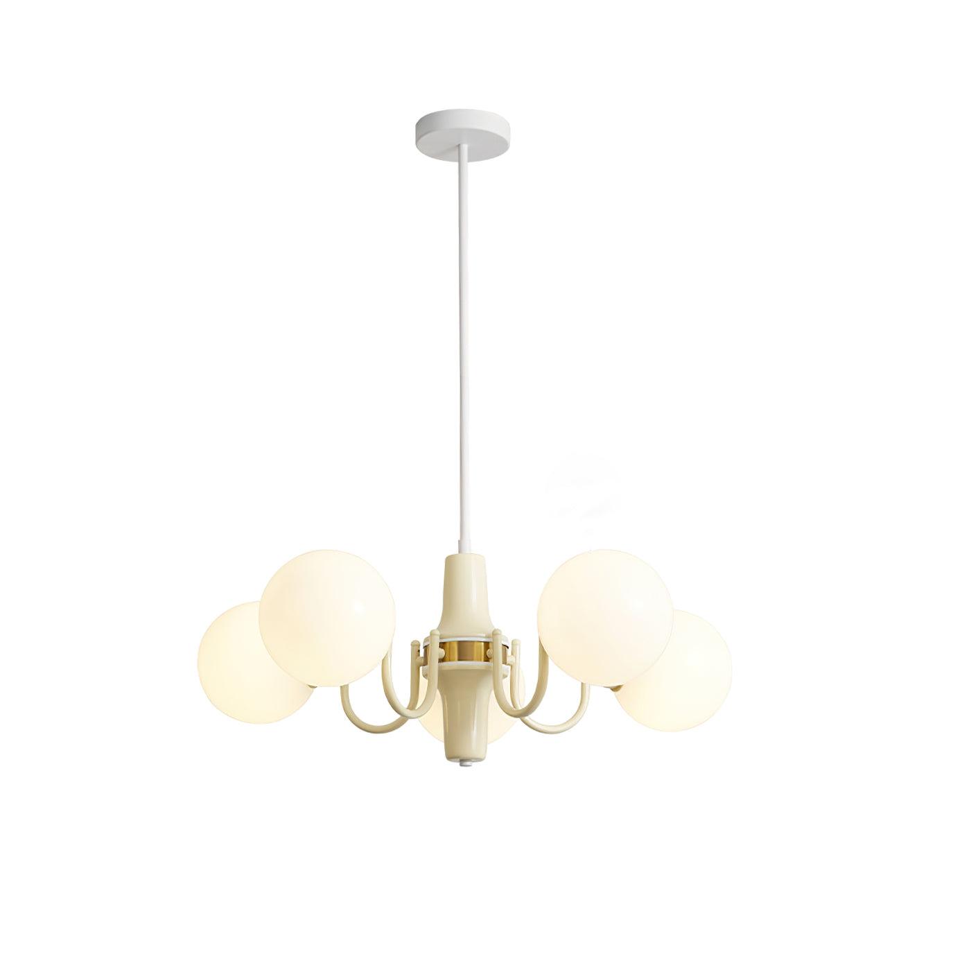 Aira Glass Chandelier Cream Hue - Letslighting