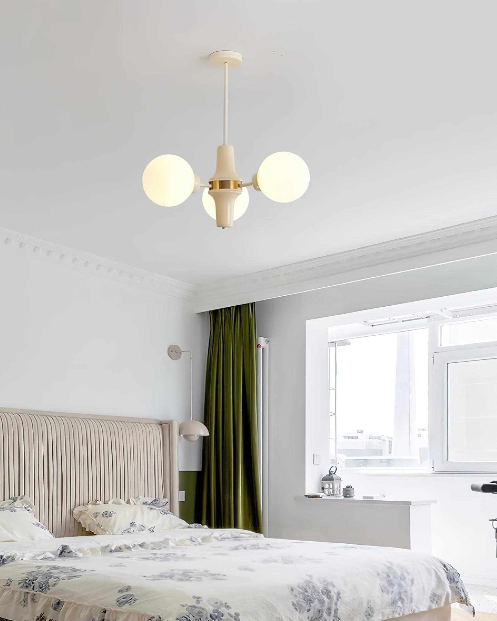 Aira Glass Chandelier Cream Hue - Letslighting