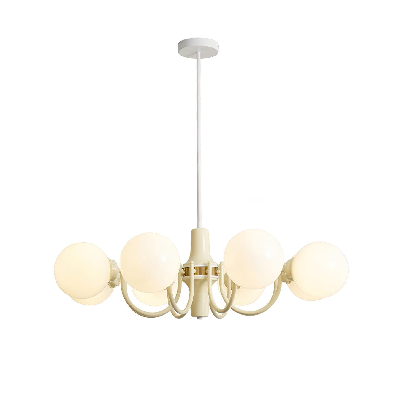 Aira Glass Chandelier Cream Hue - Letslighting