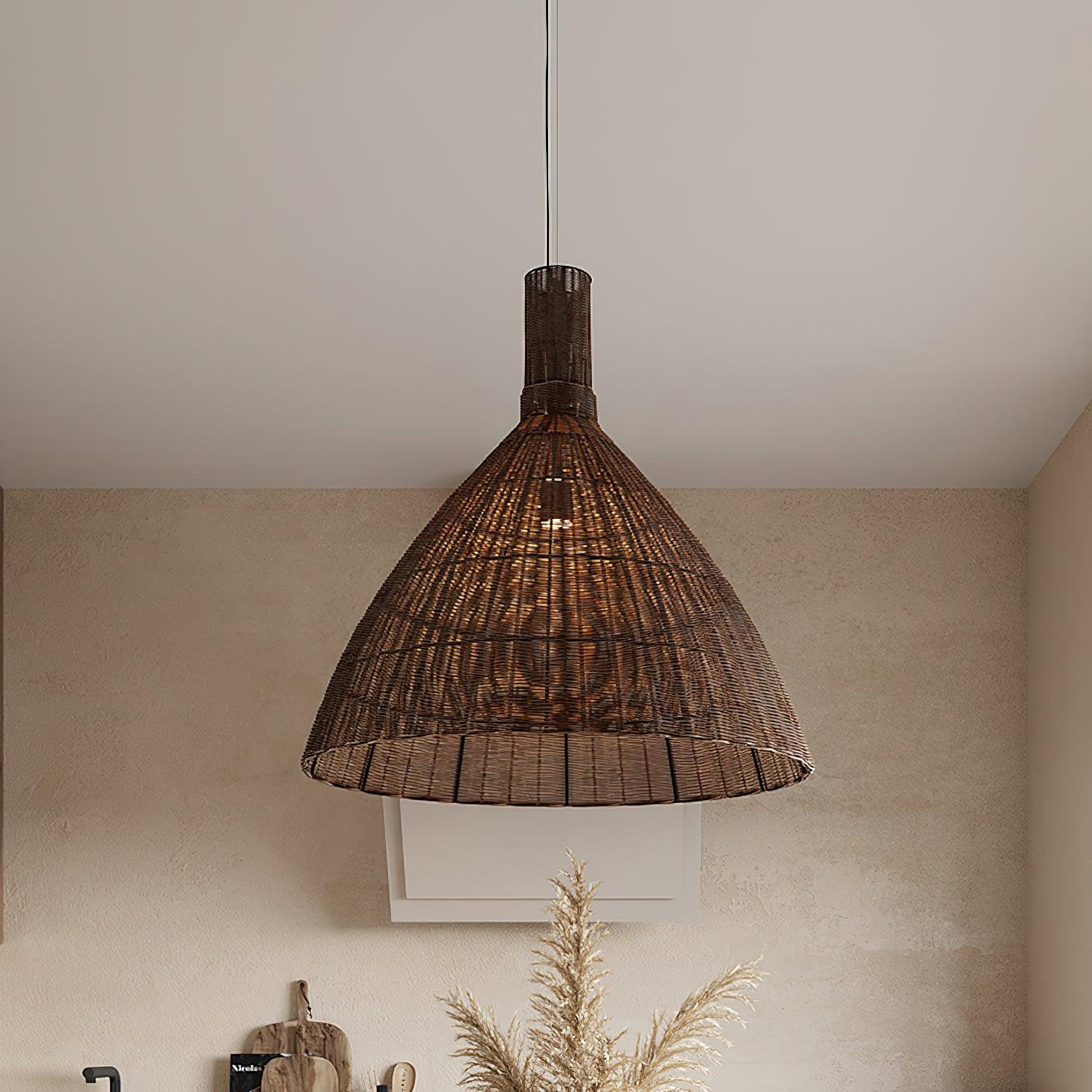 Nytheos Art Natural Rattan Pendant Light - Letslighting