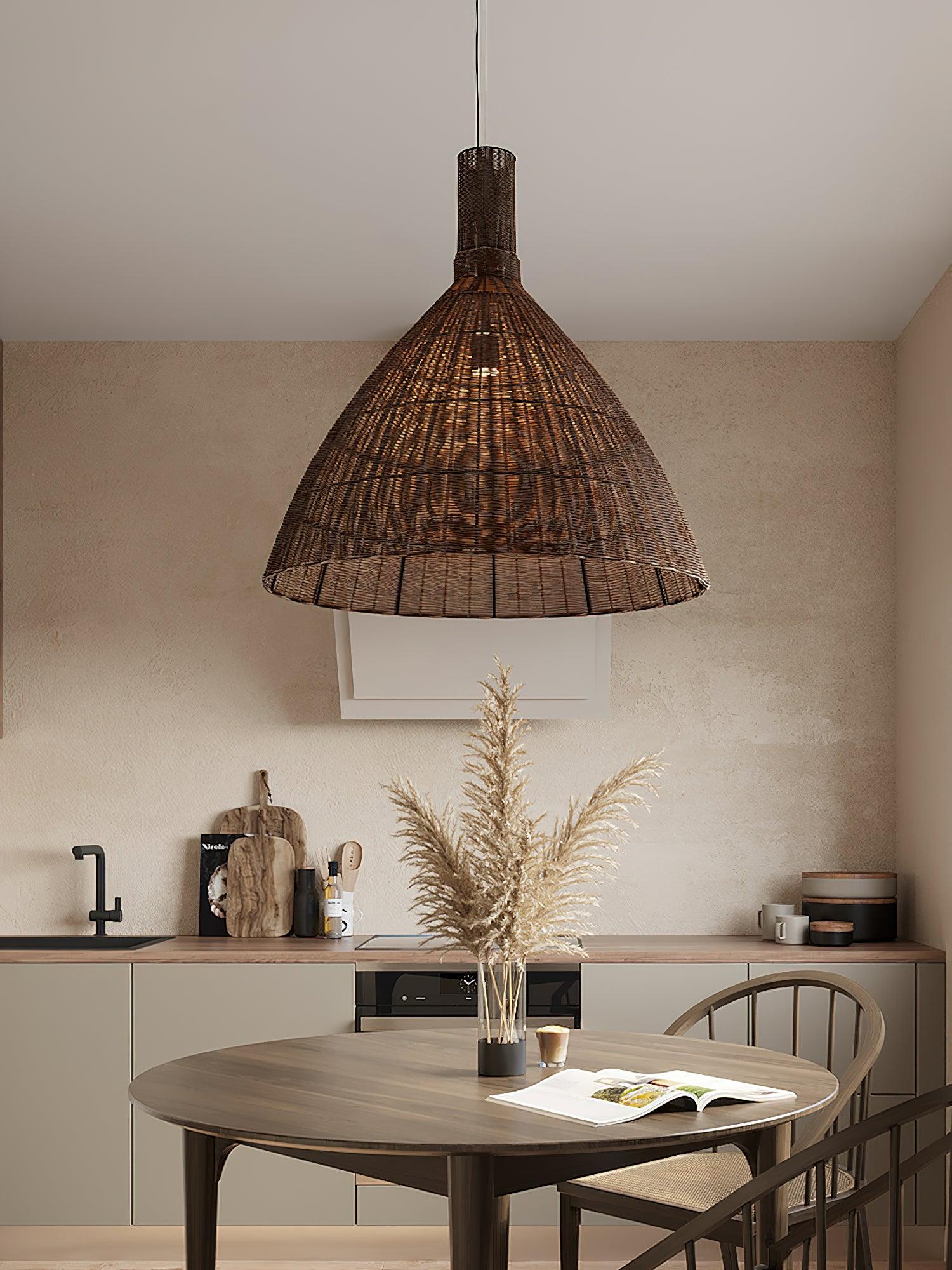 Nytheos Art Natural Rattan Pendant Light - Letslighting