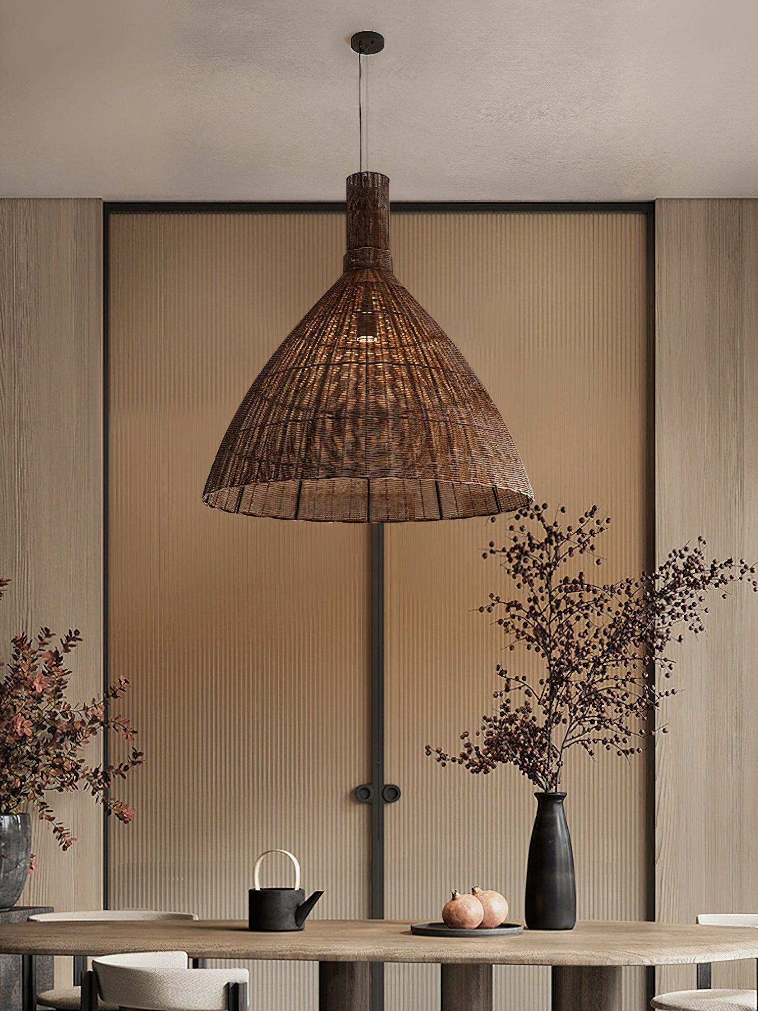Nytheos Art Natural Rattan Pendant Light - Letslighting