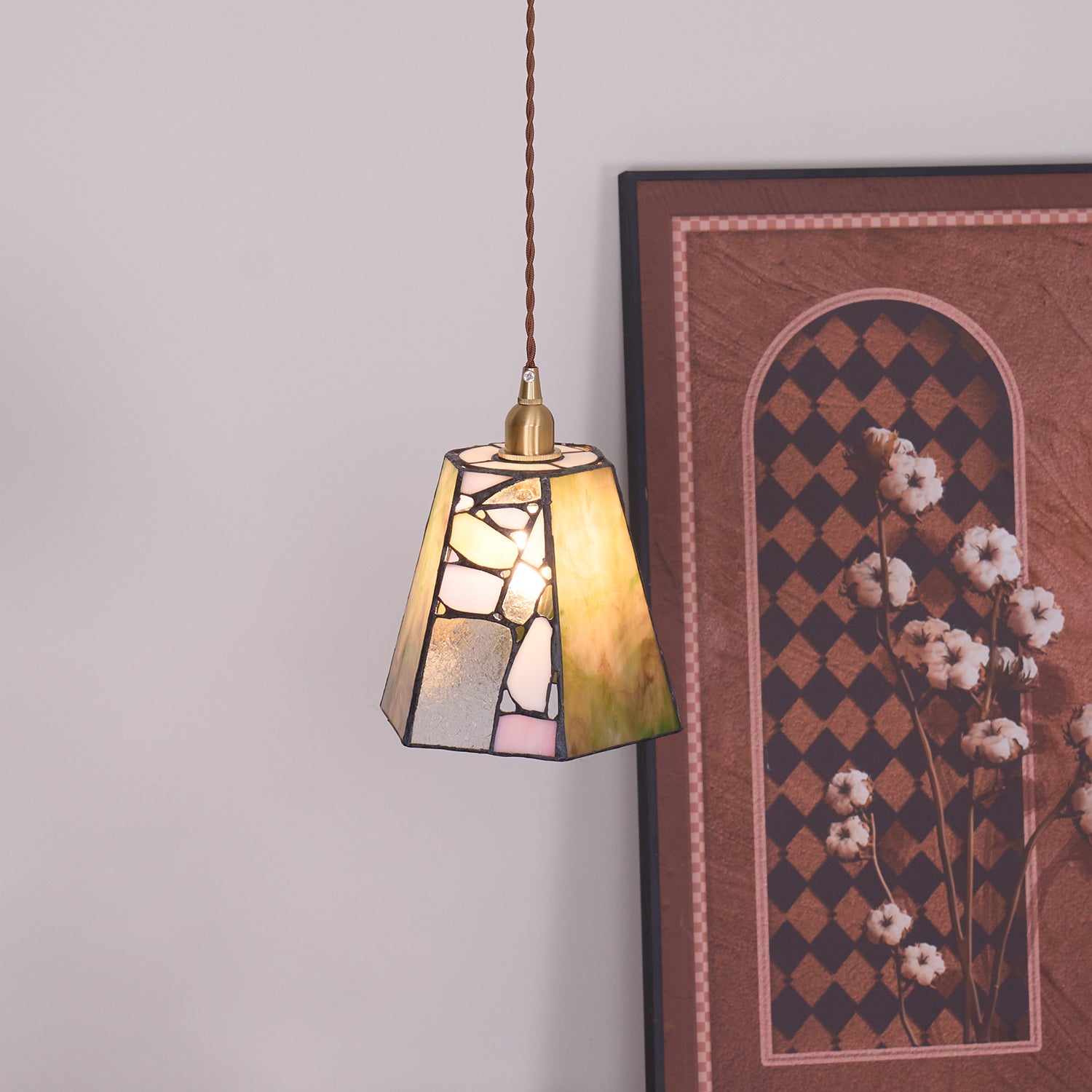 Mavine Tiffany-Style Stained Glass Pendant Light - Letslighting