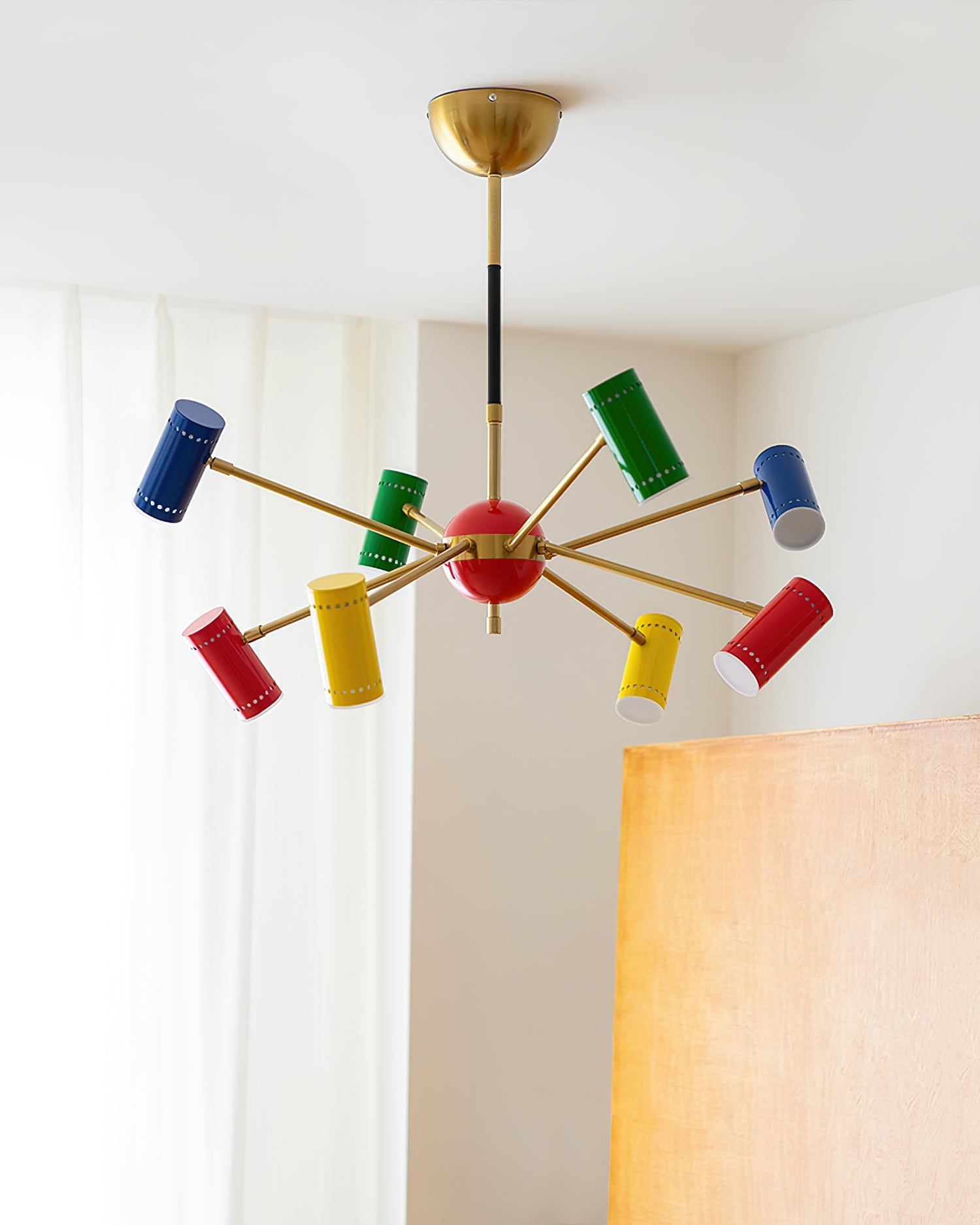 Kaleido Chandelier with Colorful Spoke Accents - Letslighting