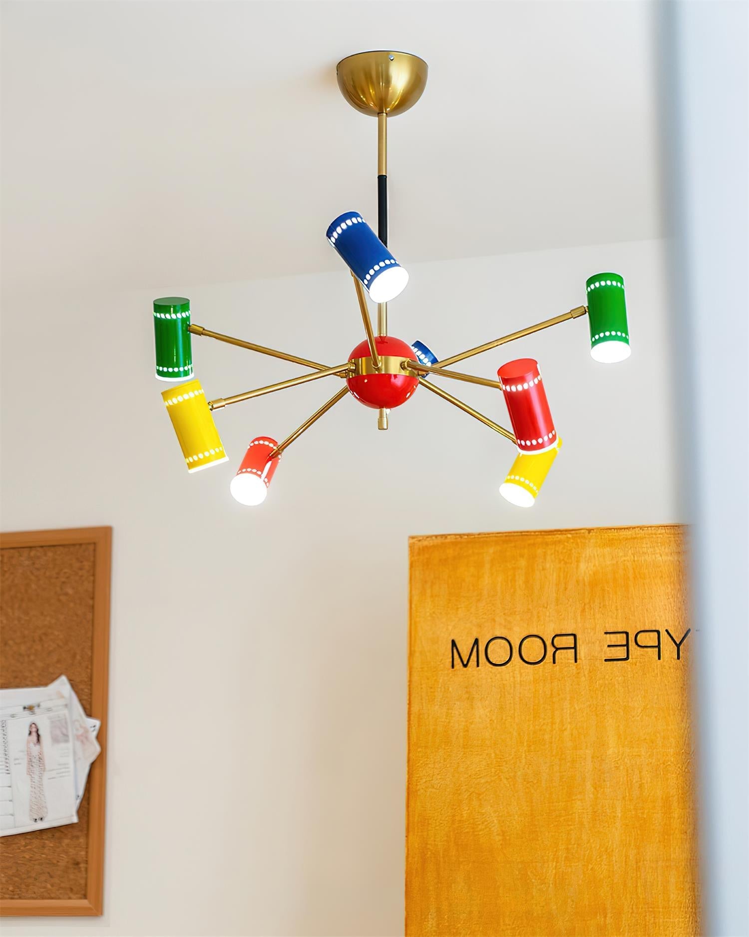 Kaleido Chandelier with Colorful Spoke Accents - Letslighting