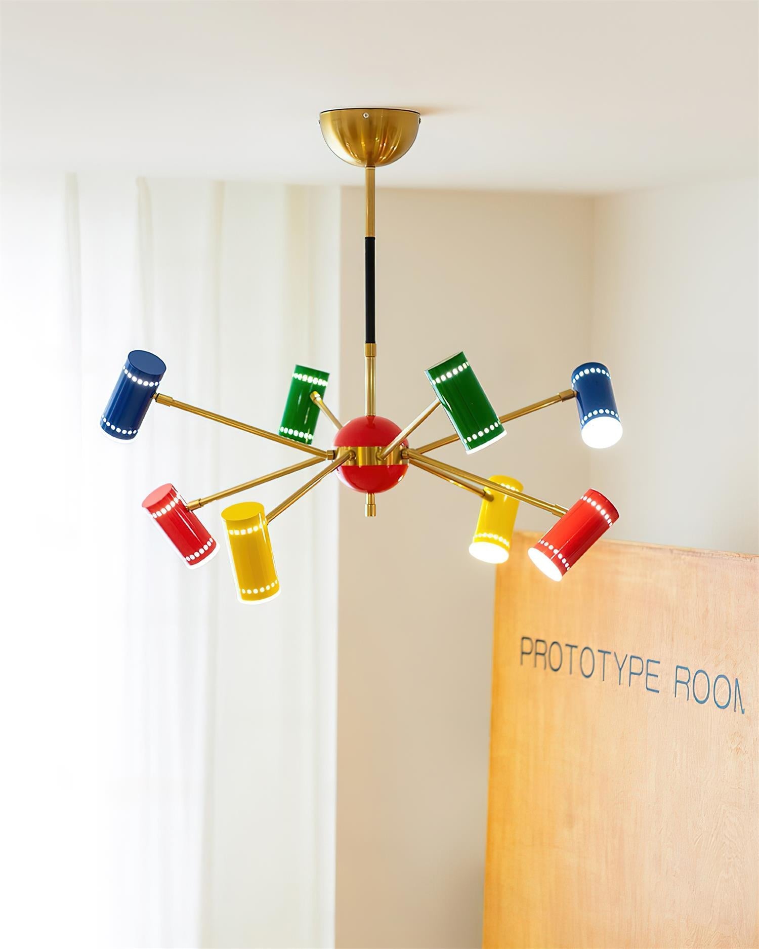 Kaleido Chandelier with Colorful Spoke Accents - Letslighting