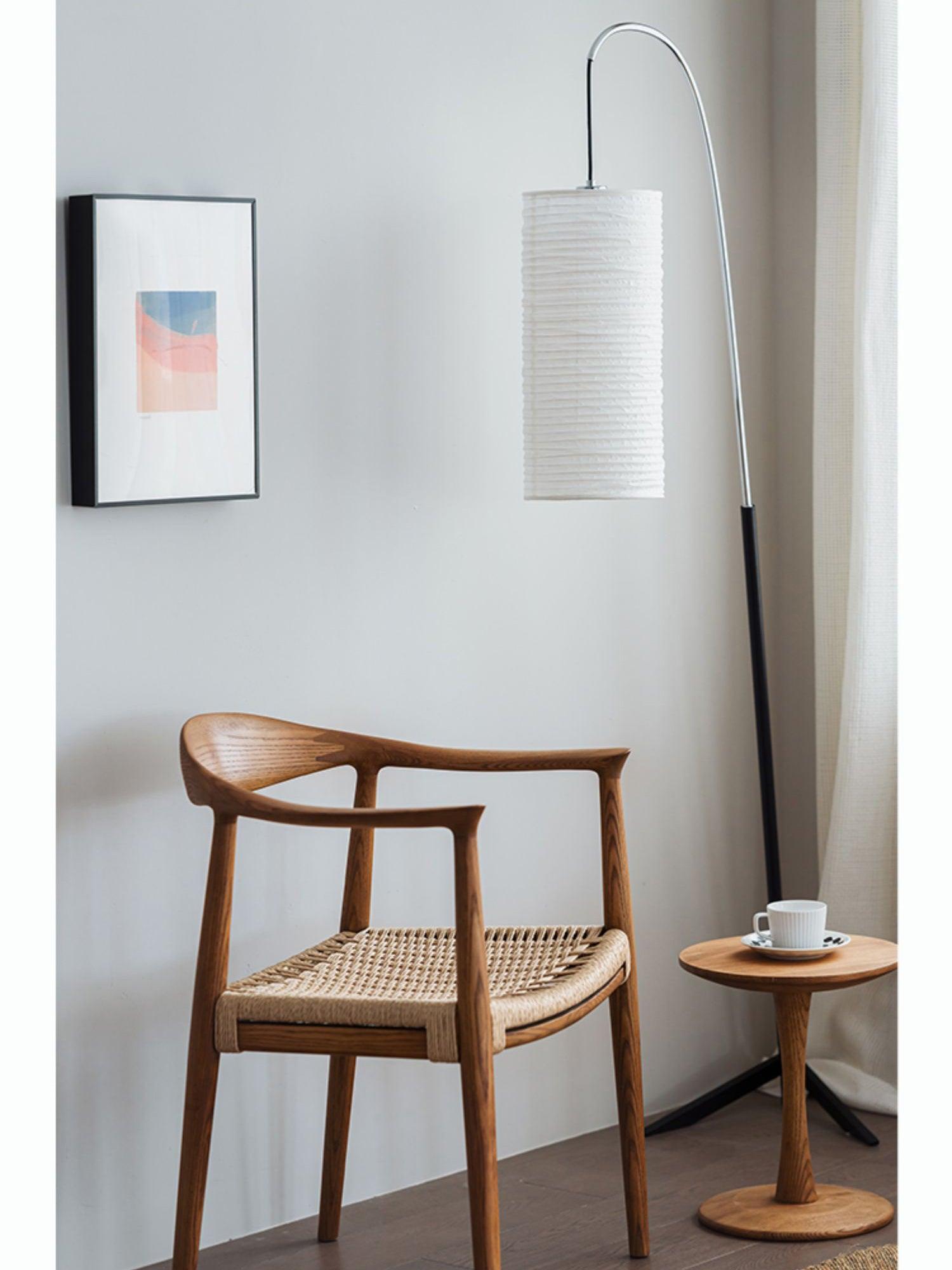 Crescent Contemporary Paper Floor Lamp - Letslighting