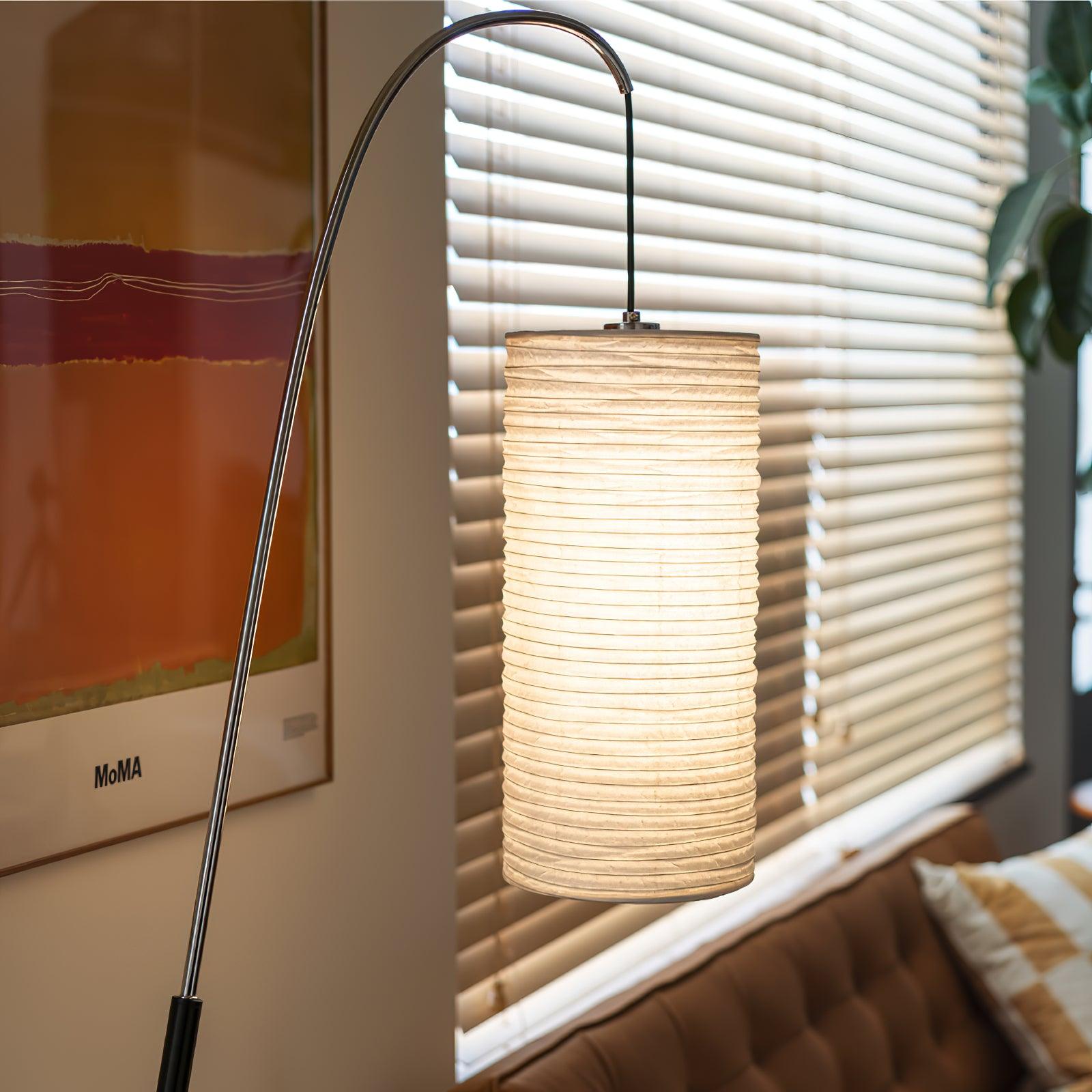 Crescent Contemporary Paper Floor Lamp - Letslighting