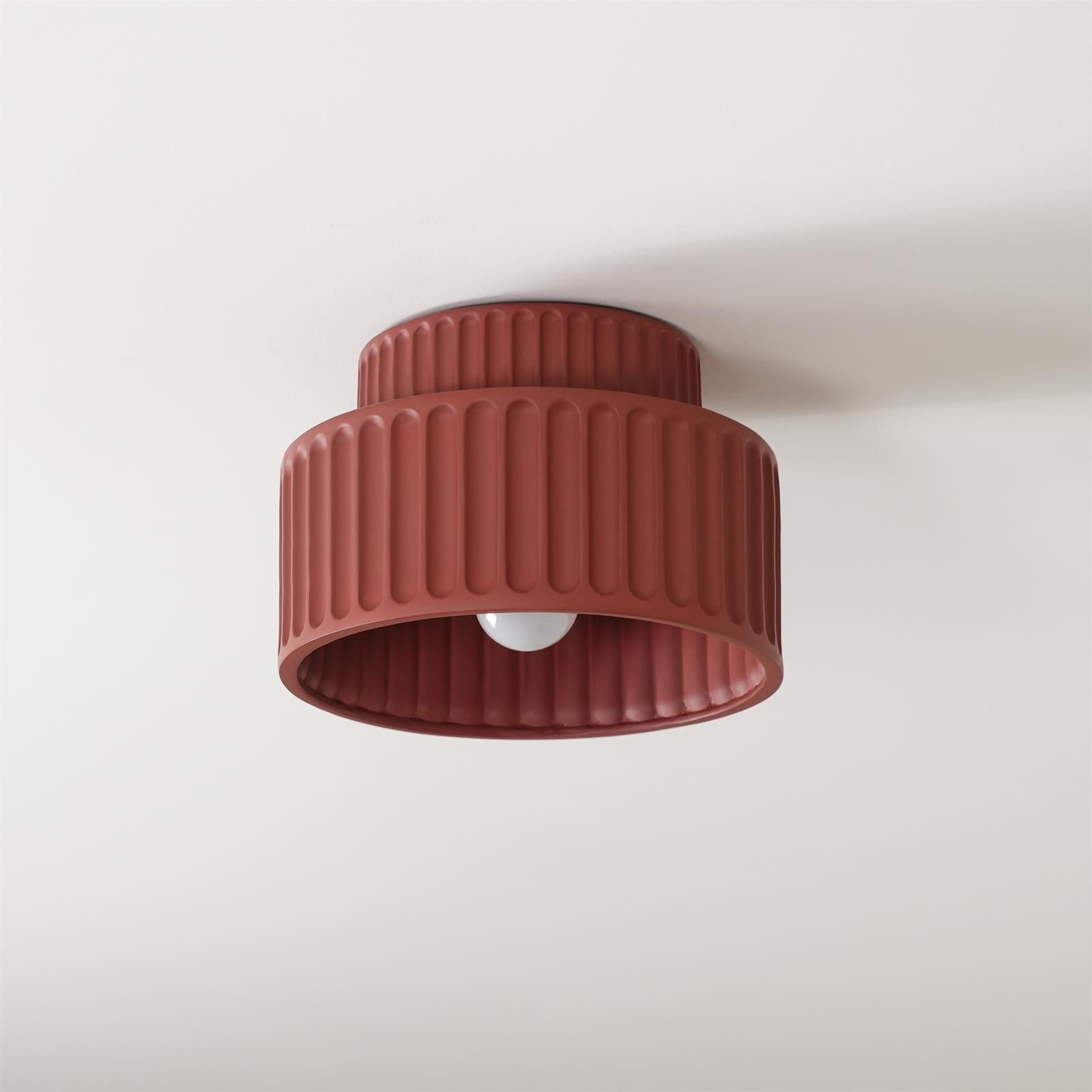 Terrena Ribbed Ceiling Light - Letslighting