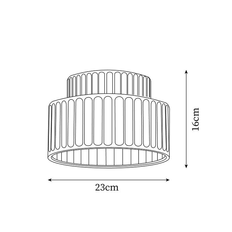 Terrena Ribbed Ceiling Light - Letslighting