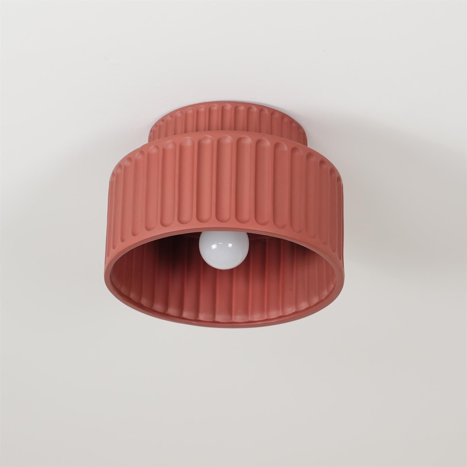 Terrena Ribbed Ceiling Light - Letslighting