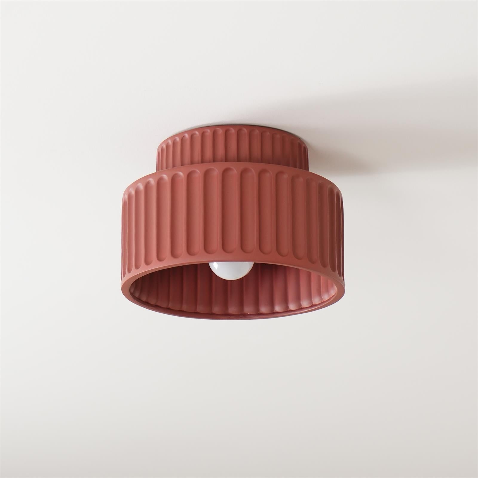 Terrena Ribbed Ceiling Light - Letslighting