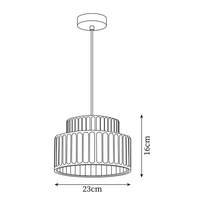 Terrena Ribbed Pendant Light - Letslighting
