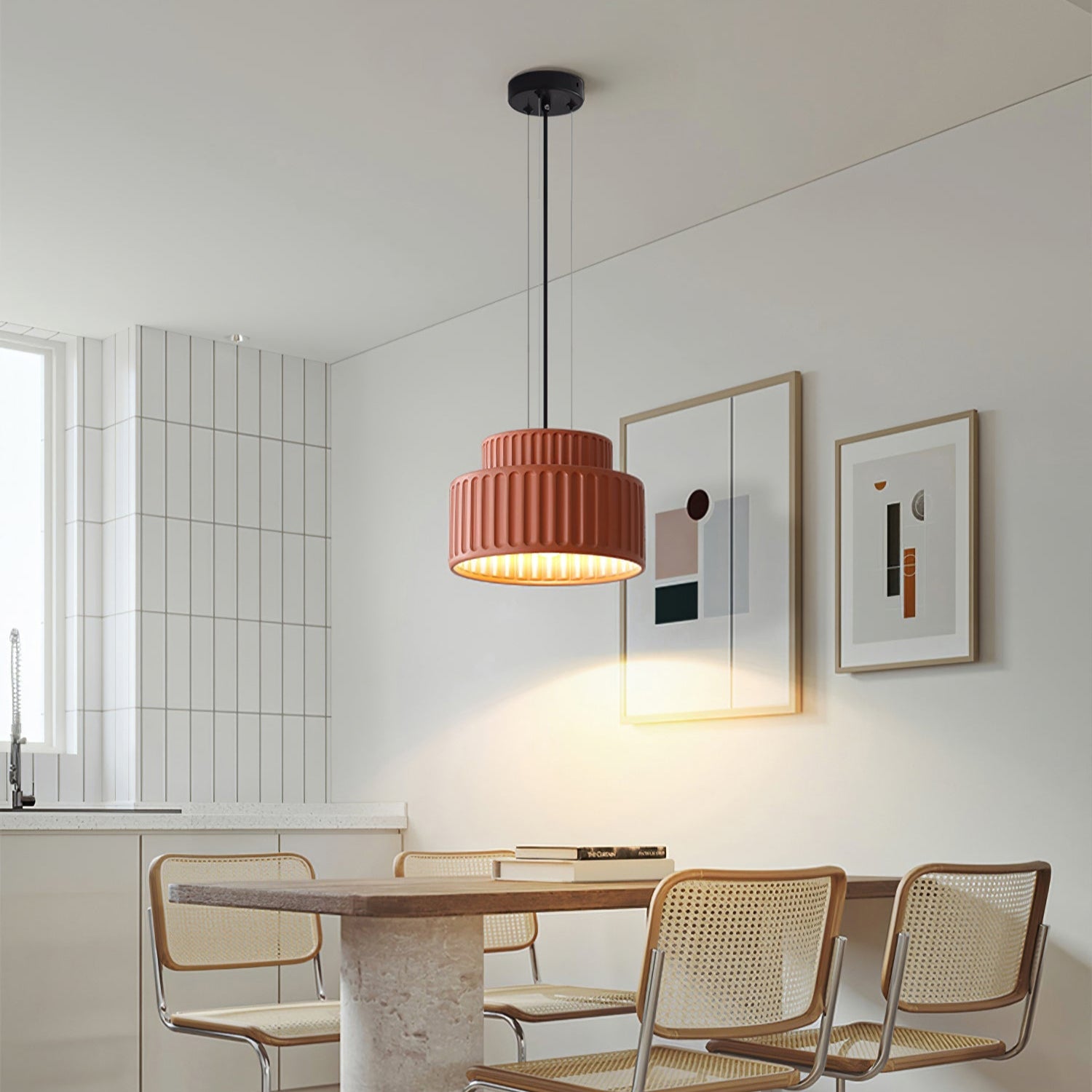 Terrena Ribbed Pendant Light - Letslighting