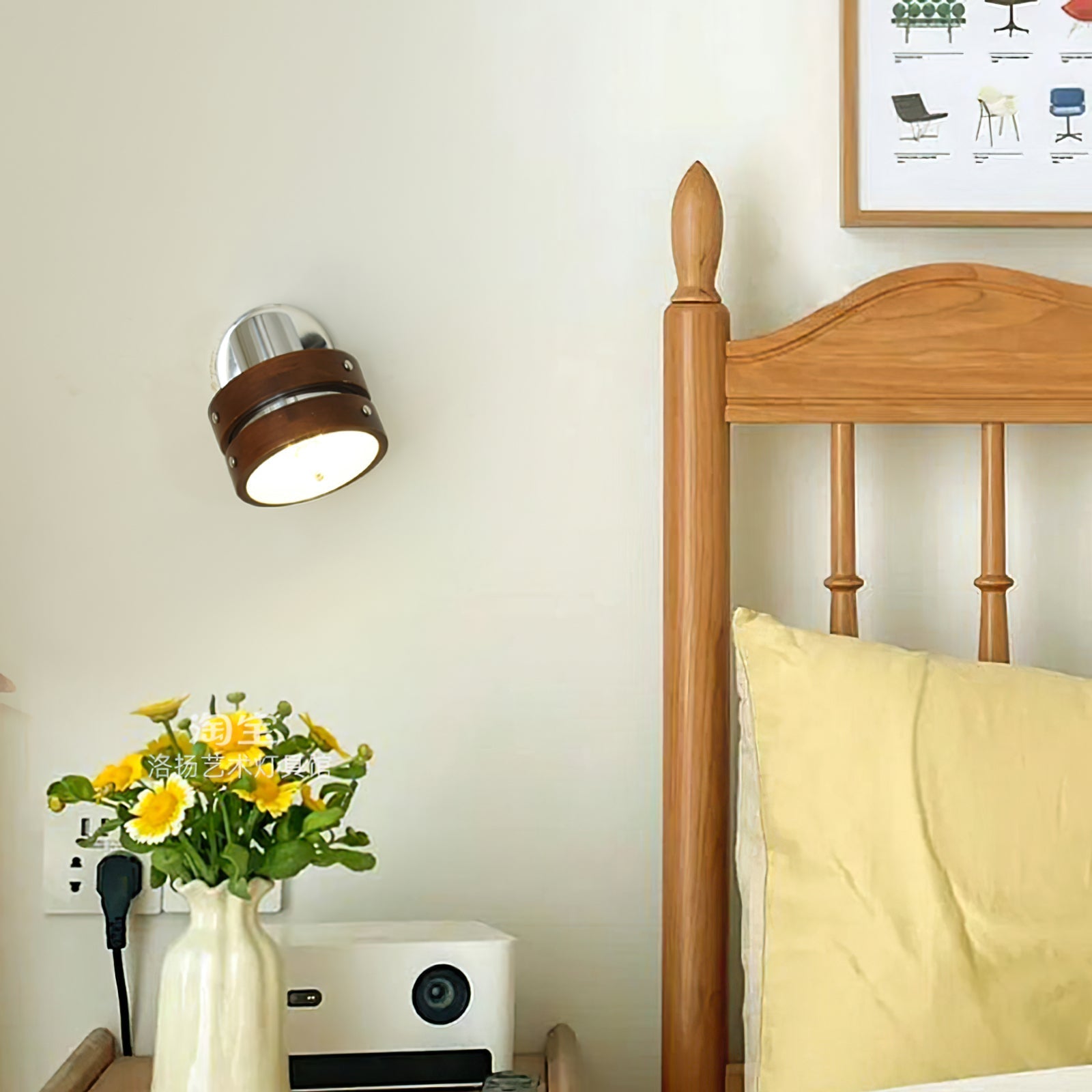 Zanorir Premium Nordic Art Walnut Wall Lamp - Letslighting