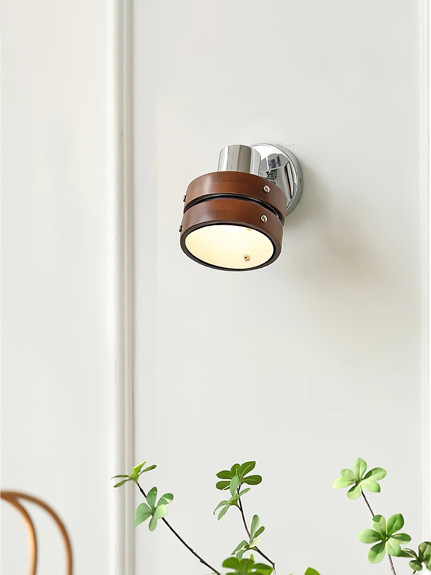 Zanorir Premium Nordic Art Walnut Wall Lamp - Letslighting