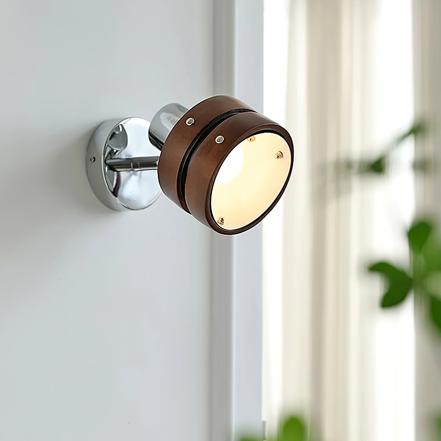 Zanorir Premium Nordic Art Walnut Wall Lamp - Letslighting