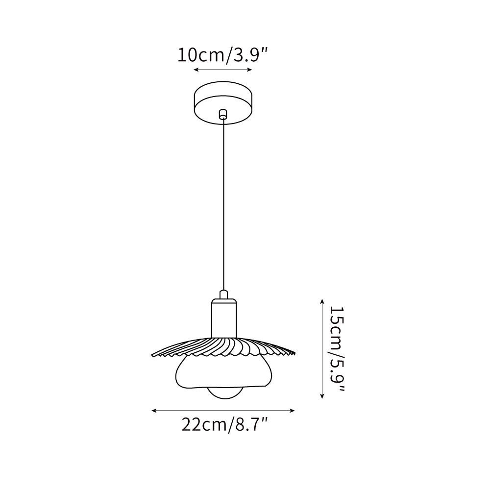Elysor Brass and Glass Pendant Lamp - Letslighting