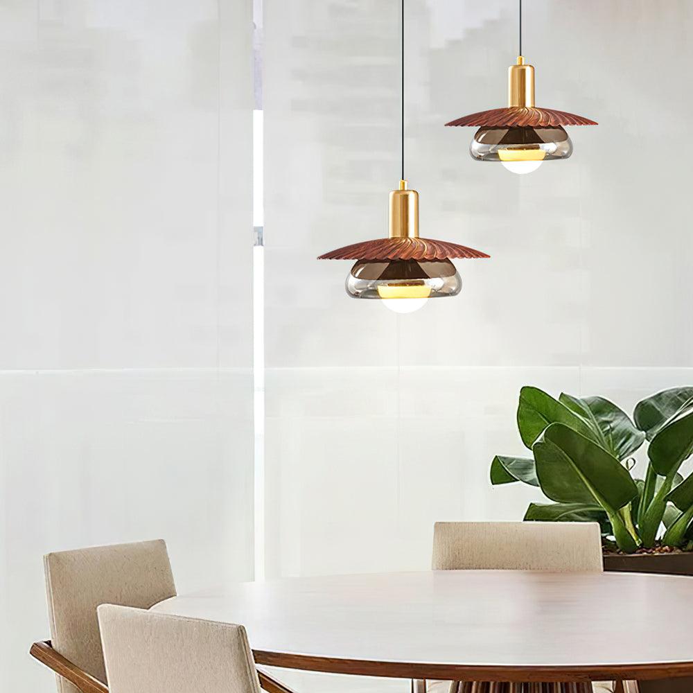Elysor Brass and Glass Pendant Lamp - Letslighting