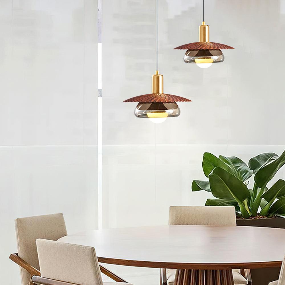 Elysor Brass and Glass Pendant Lamp - Letslighting