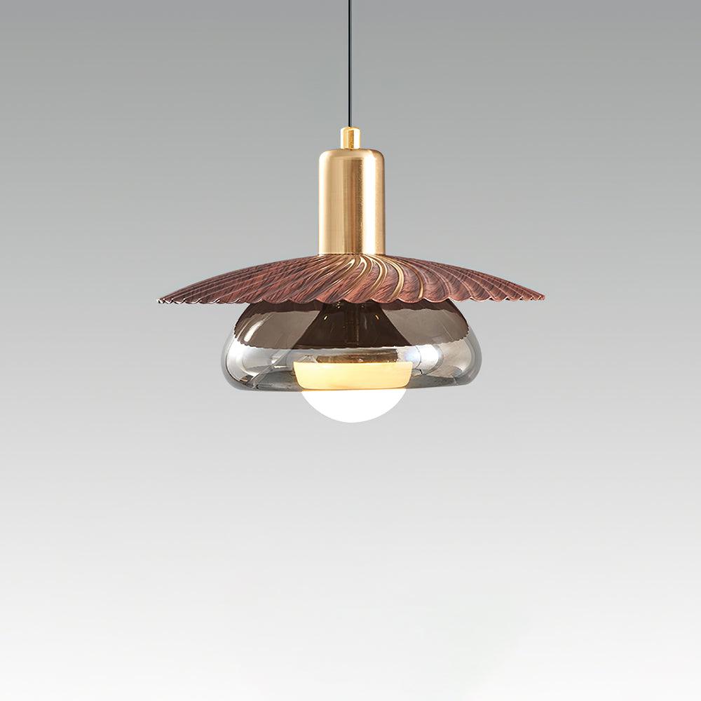 Elysor Brass and Glass Pendant Lamp - Letslighting