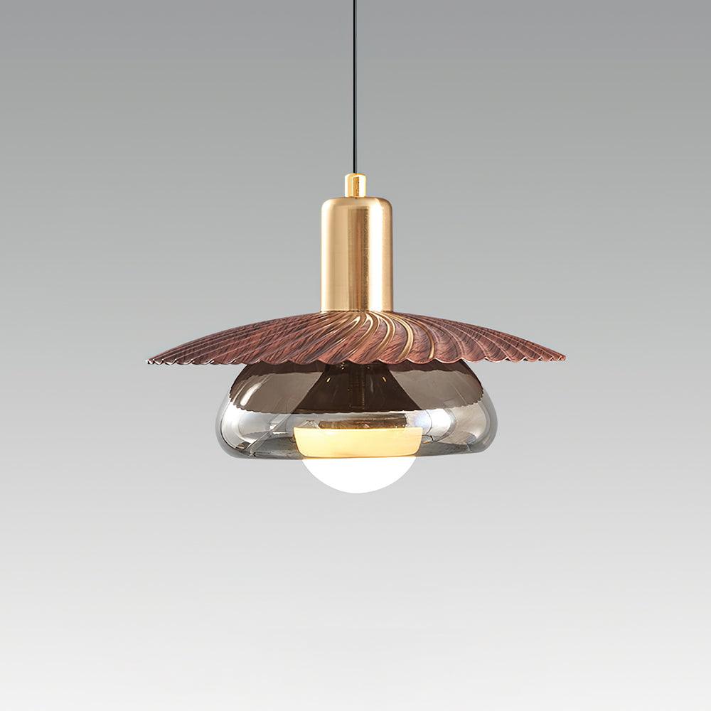 Elysor Brass and Glass Pendant Lamp - Letslighting