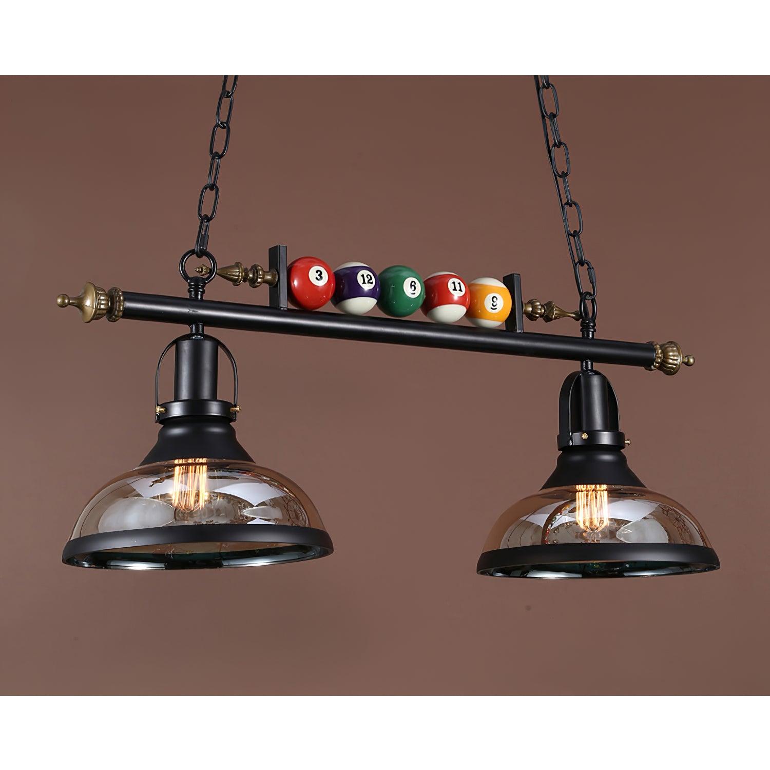Lustra Chandelier Billiard Ball Black Glass Modern - Letslighting