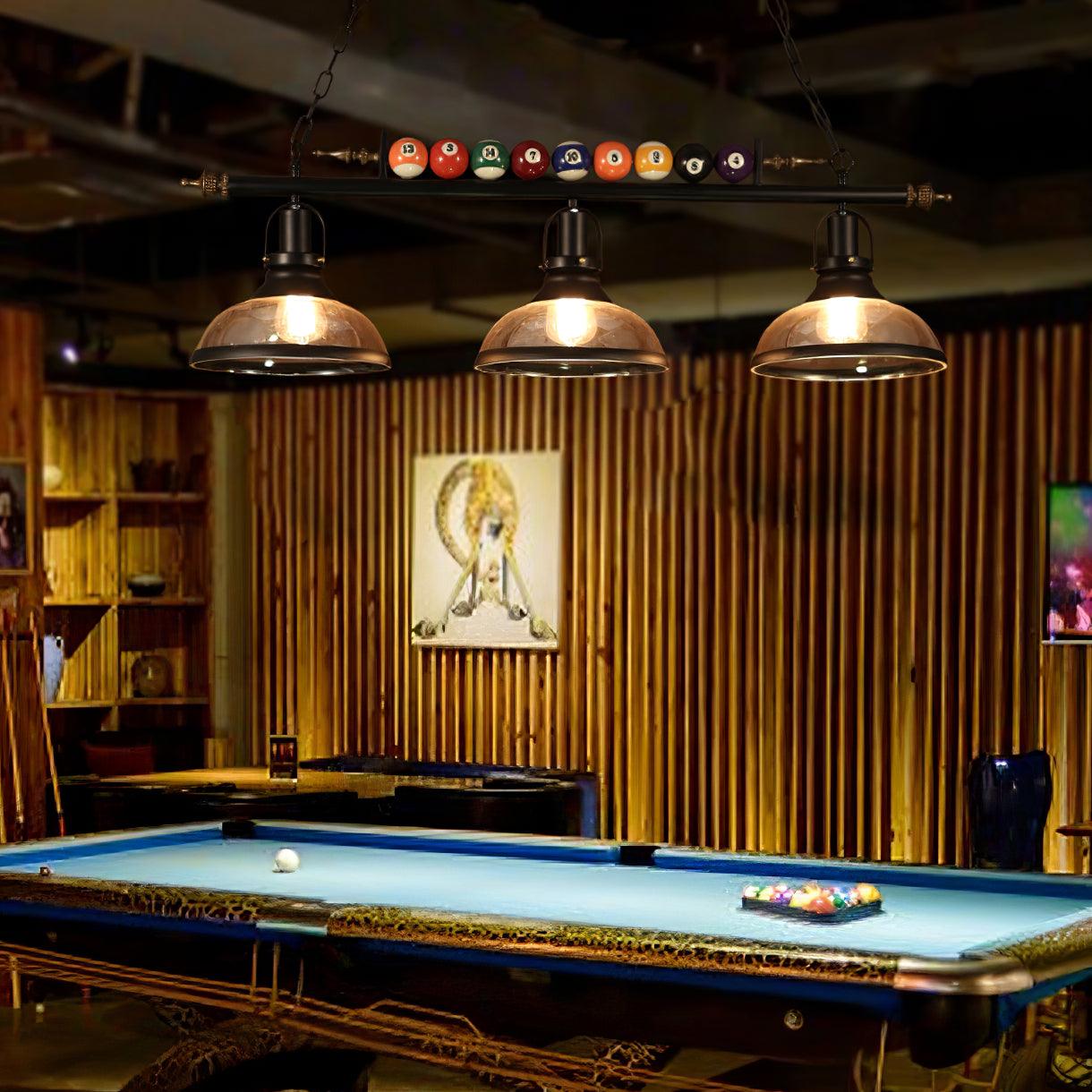 Lustra Chandelier Billiard Ball Black Glass Modern - Letslighting