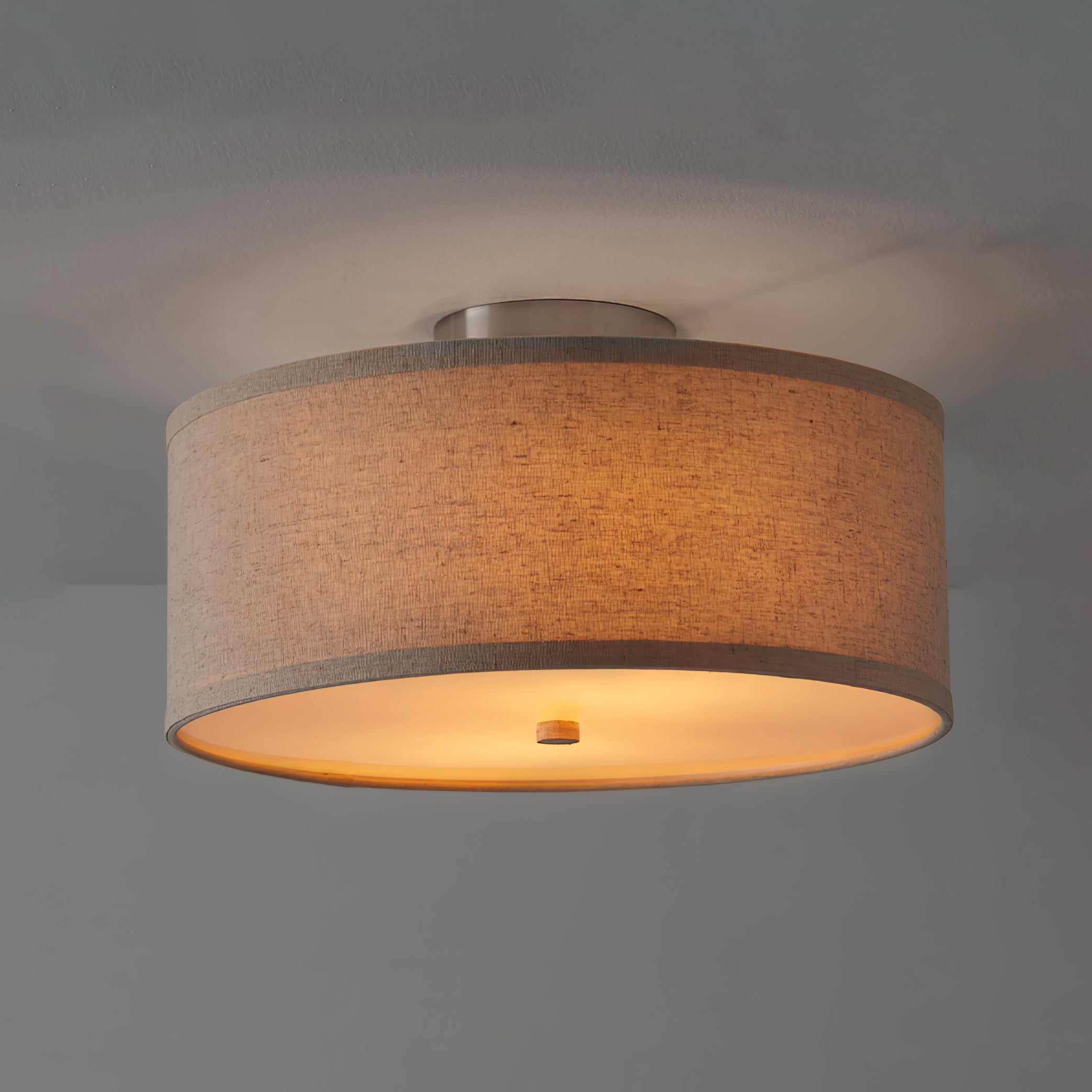 Lustra Ceiling Light Linen Shade Simple Elegant - Letslighting
